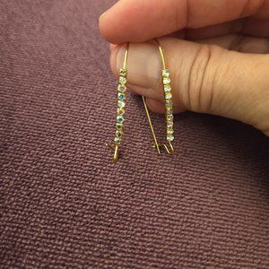 Goldtone Crystal Earrings